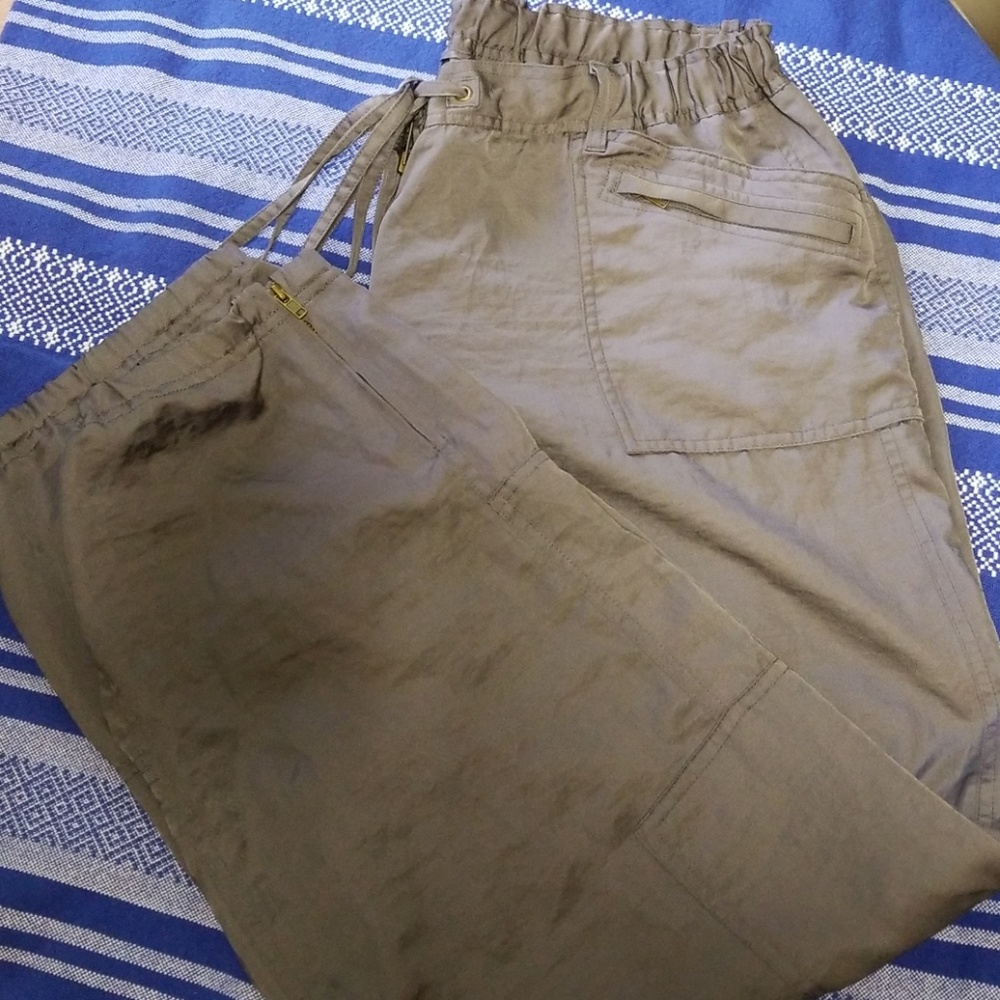Silky steel grey Lane Bryant joggers.